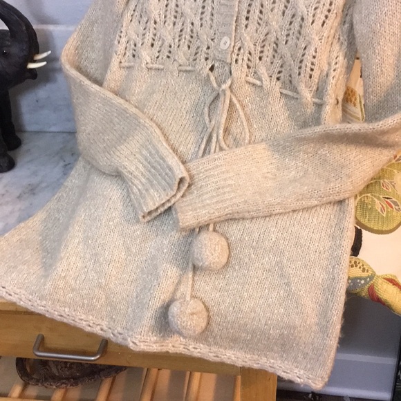 Super Soft Kaisely Tan Sweater Drawstring Tunic M! - Picture 3 of 8